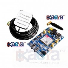 OkaeYa Sim808 module, Gsm GPRS GPS IPX Development Board HIGH SCHOOL with the GPS antenna